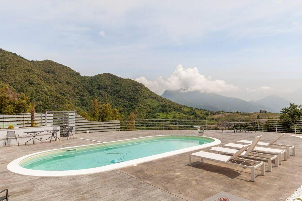 Tenuta Croce Appartamento Karol-Piscina-Vista Mare Salerno Bagian luar foto
