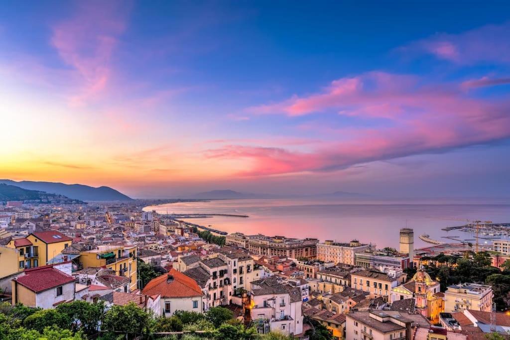 Tenuta Croce Appartamento Karol-Piscina-Vista Mare Salerno Bagian luar foto