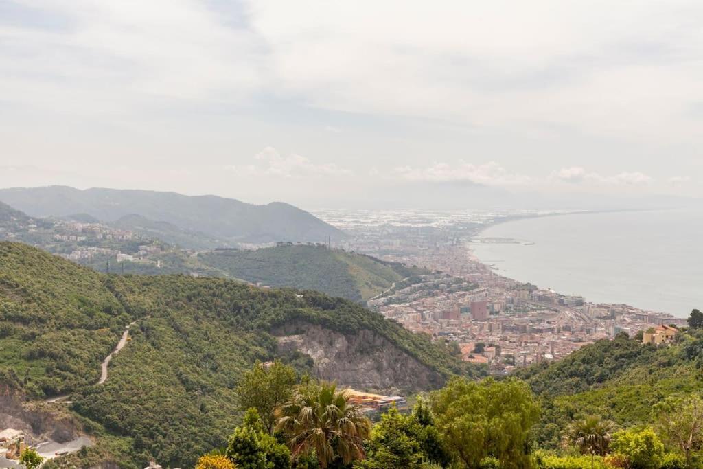 Tenuta Croce Appartamento Karol-Piscina-Vista Mare Salerno Bagian luar foto